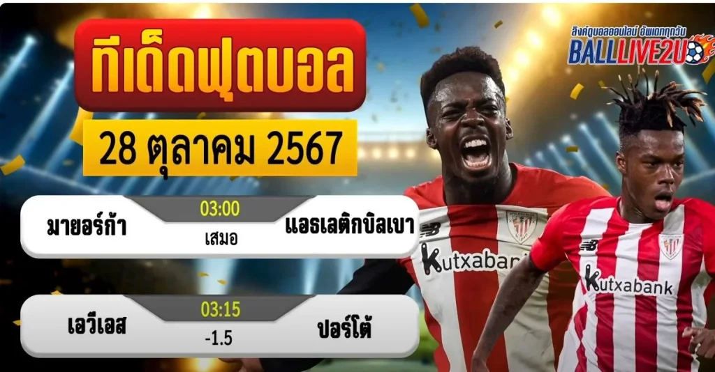 วิเคราะห์บอล 28 ตุลาคม 2567